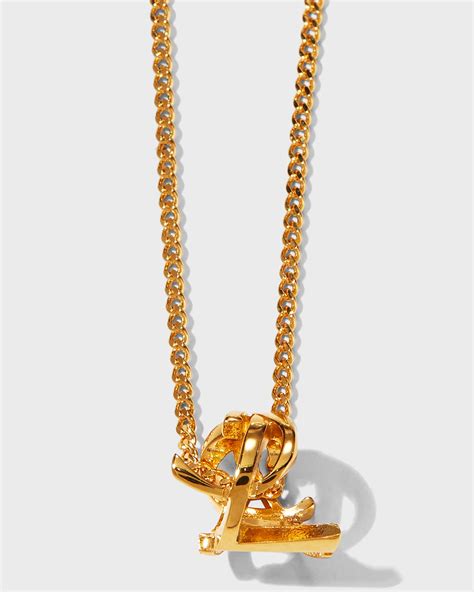 ysl gold pendant|neiman marcus ysl necklace.